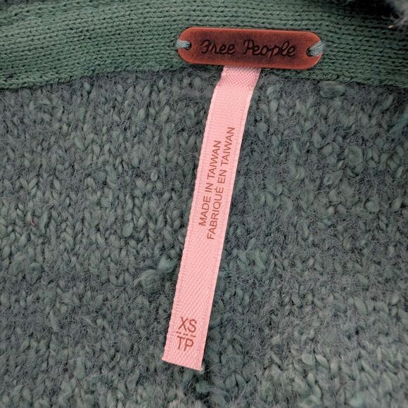 Free People Green V-Neck Sweater - Picture 5 of 7